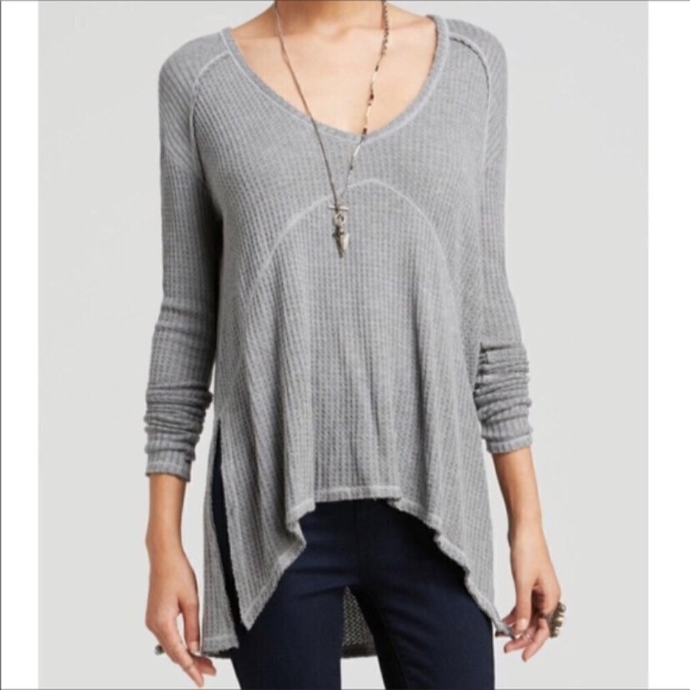 FREE PEOPLE Sunset Park Drippy Waffle Knit Top